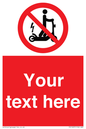 PR15297: Custom no e-scooter sign