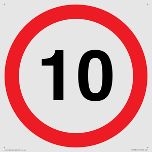 PR543: 10mph or 10kph road speed sign