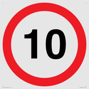 PR543: 10mph or 10kph road speed sign