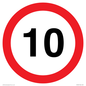 PR543: 10mph or 10kph road speed sign