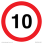 PR543: 10mph or 10kph road speed sign