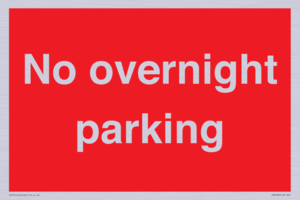 PR5483: No overnight parking