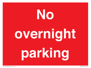 PR5483: No overnight parking