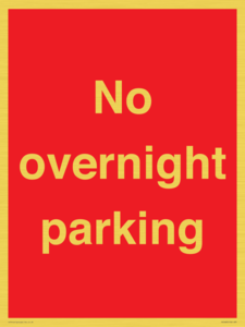 PR5483: No overnight parking