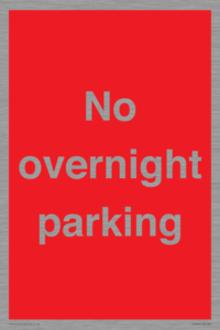 PR5483: No overnight parking