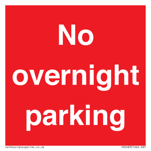 PR5483: No overnight parking