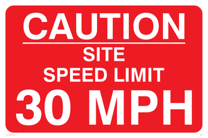 PR561: caution site speed limit 30mph