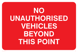 PR567: no unauthorised vehicles