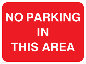 PR590: no parking in this area