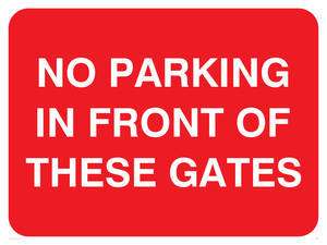 PR591: no parking in front of gates