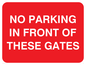 PR591: no parking in front of gates