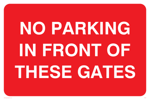 PR591: no parking in front of gates