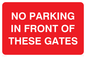 PR591: no parking in front of gates