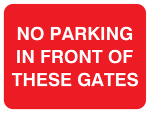 PR591: no parking in front of gates