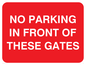 PR591: no parking in front of gates