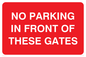 PR591: no parking in front of gates