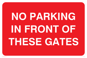 PR591: no parking in front of gates