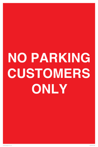 PR6193: NO PARKING CUSTOMERS ONLY