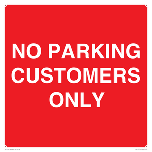 PR6193: NO PARKING CUSTOMERS ONLY