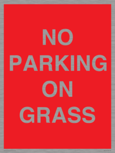 PR6195: NO PARKING ON GRASS