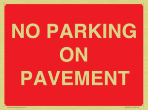 PR6196: NO PARKING ON PAVEMENT