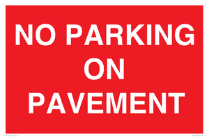 PR6196: NO PARKING ON PAVEMENT
