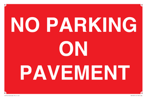 PR6196: NO PARKING ON PAVEMENT