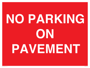 PR6196: NO PARKING ON PAVEMENT