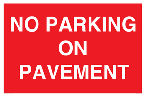 PR6196: NO PARKING ON PAVEMENT