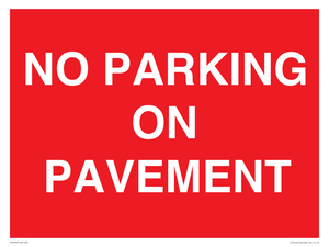 PR6196: NO PARKING ON PAVEMENT
