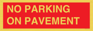 PR6196: NO PARKING ON PAVEMENT