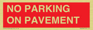 PR6196: NO PARKING ON PAVEMENT
