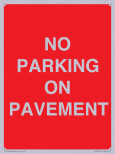 PR6196: NO PARKING ON PAVEMENT