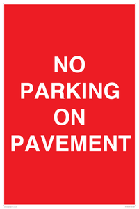 PR6196: NO PARKING ON PAVEMENT