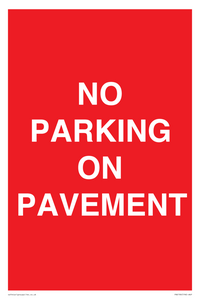 PR6196: NO PARKING ON PAVEMENT