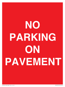 PR6196: NO PARKING ON PAVEMENT