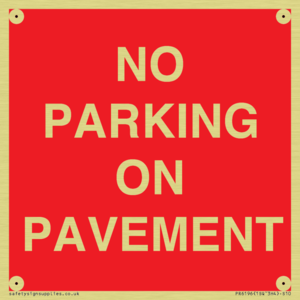 PR6196: NO PARKING ON PAVEMENT