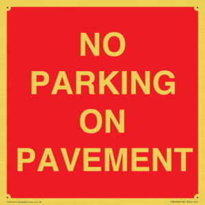 PR6196: NO PARKING ON PAVEMENT