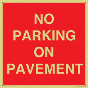 PR6196: NO PARKING ON PAVEMENT