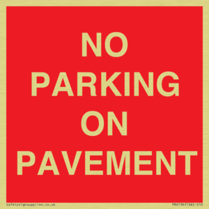 PR6196: NO PARKING ON PAVEMENT