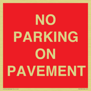 PR6196: NO PARKING ON PAVEMENT