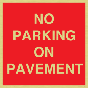 PR6196: NO PARKING ON PAVEMENT
