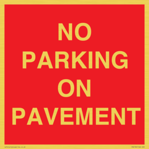 PR6196: NO PARKING ON PAVEMENT