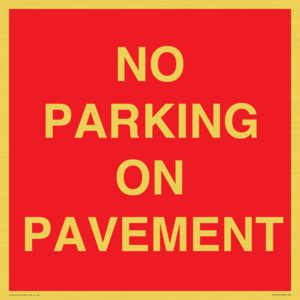 PR6196: NO PARKING ON PAVEMENT