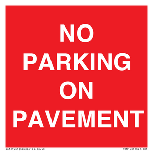 PR6196: NO PARKING ON PAVEMENT
