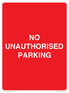 PR6197: NO UNAUTHORISED PARKING