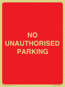 PR6197: NO UNAUTHORISED PARKING