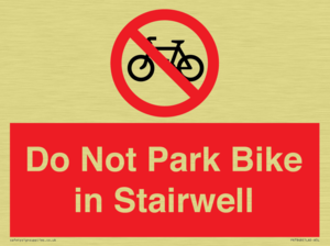 PR7848: Do Not Park Bike in Stairwell