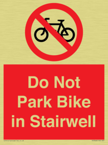 PR7848: Do Not Park Bike in Stairwell