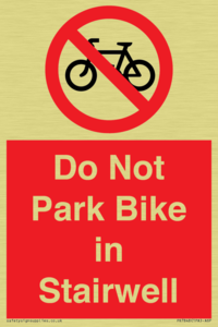 PR7848: Do Not Park Bike in Stairwell